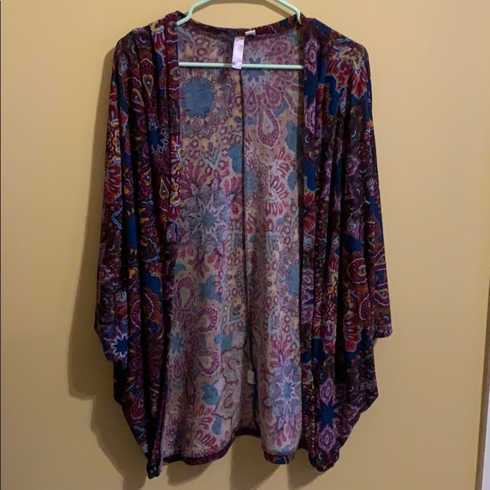 Small Multicolored Cardigan with Paisley Pattern
